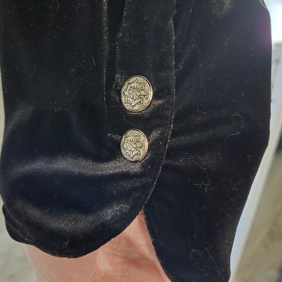 FALL 23rd street womens black velvet blazer Sz XL Dark feminine Goth career - Picture 11 of 11